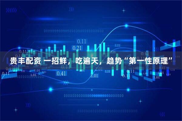 贵丰配资 一招鲜，吃遍天，趋势“第一性原理”